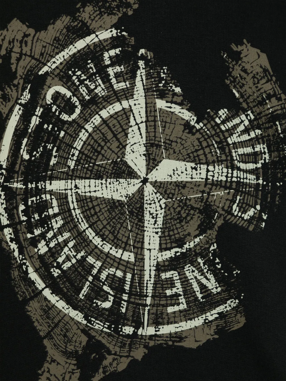 Stone Island Junior Hoodie met Compass-logoprint Zwart