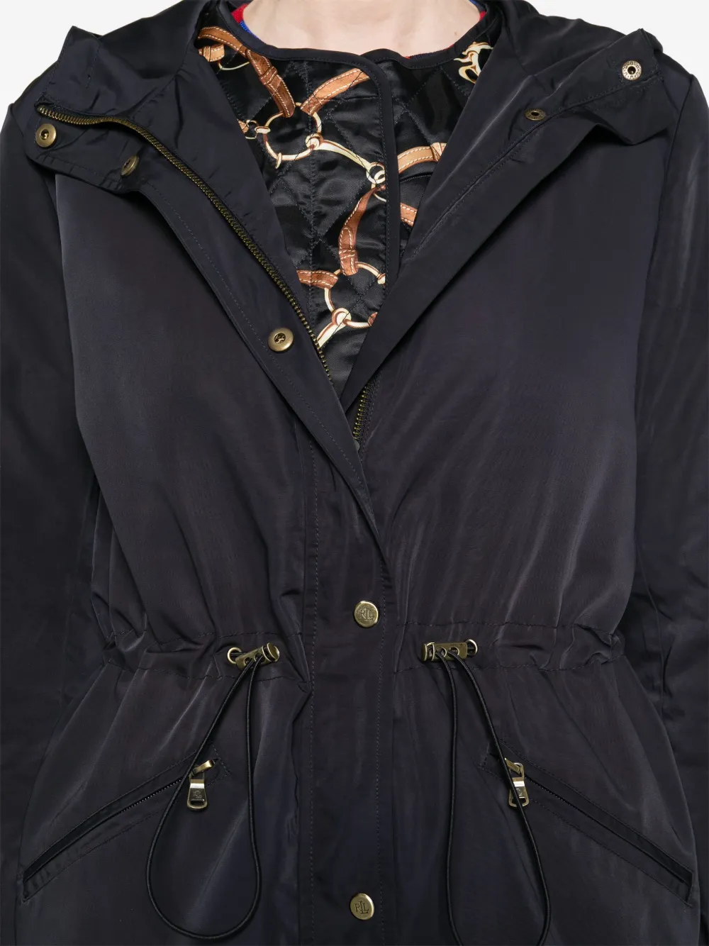 Shop Ralph Lauren Hooded Jacket In Blue