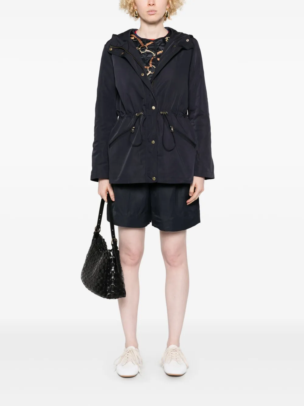 Shop Ralph Lauren Hooded Jacket In Blue