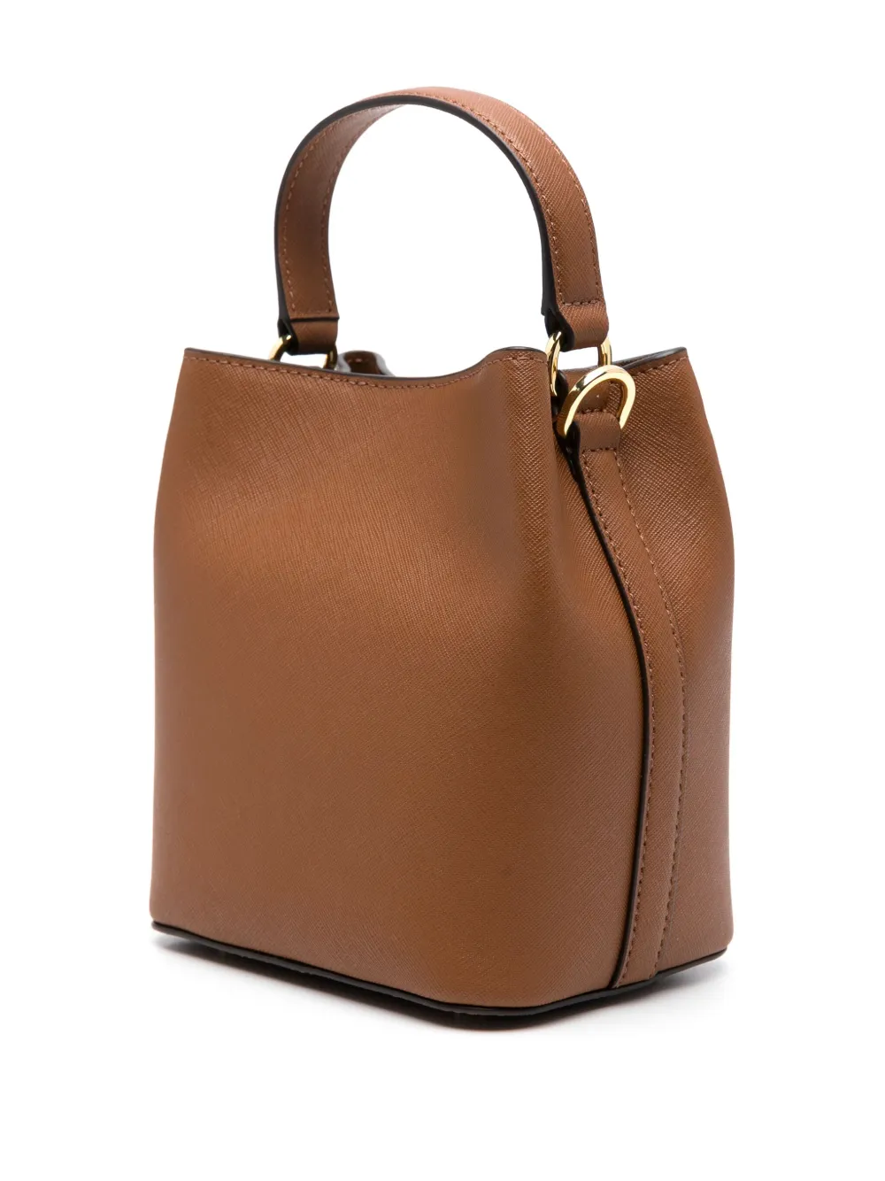 Lauren Ralph Lauren Leren shopper Bruin