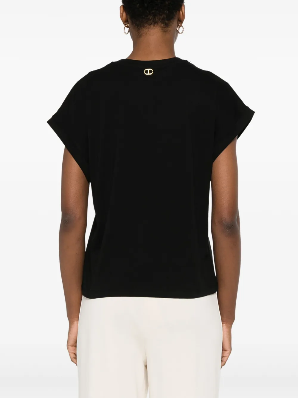 TWINSET T-shirt met kant Zwart