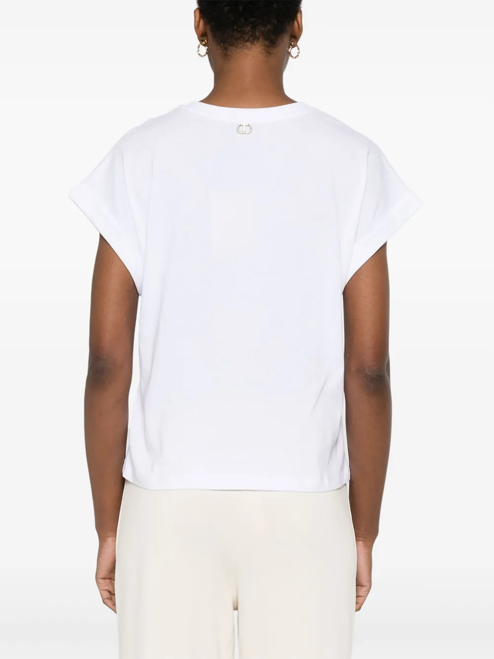 TWINSET T-shirt met kant Wit