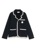 Moncler Enfant logo-patch blazer - Blue