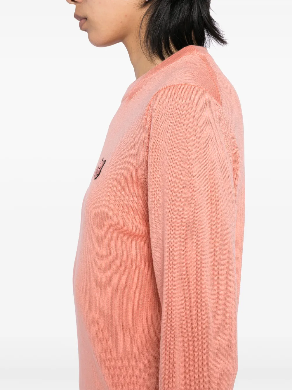 Maison Kitsuné Bold Fox Head Patch Regular Jumper In Red