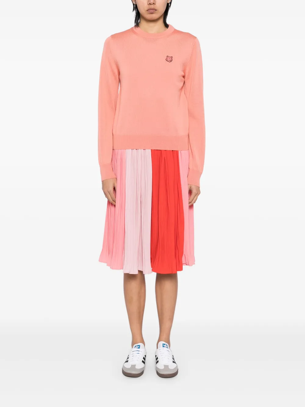 Maison Kitsuné Bold Fox Head Patch Regular Jumper In Red