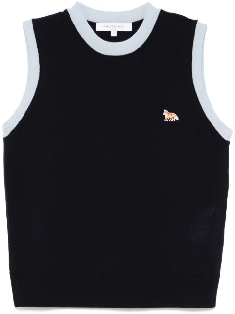 Maison Kitsuné Baby Fox patch knitted top
