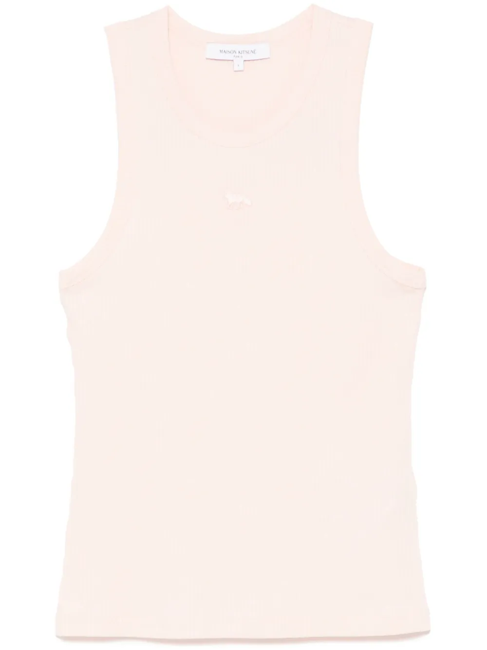 Maison Kitsuné Baby Fox geribbelde tanktop Roze