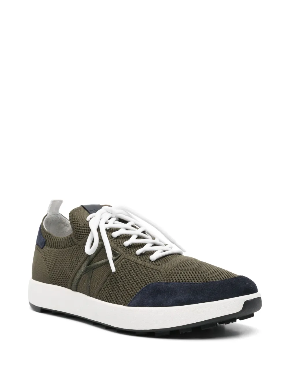 Kiton Sneakers met borduurwerk - Groen