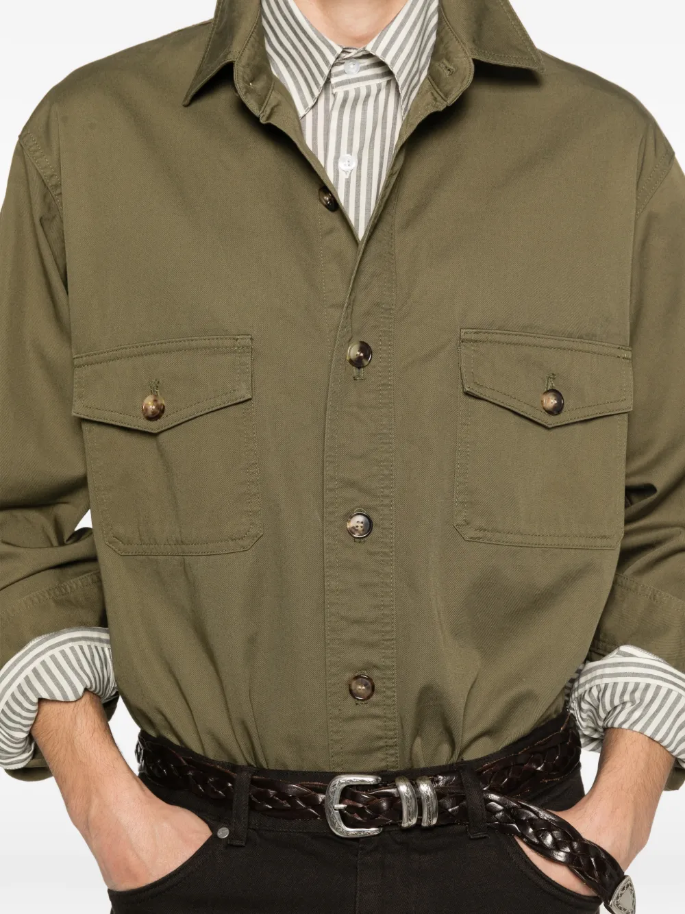 Saint Laurent シャツジャケット | グリーン | FARFETCH JP