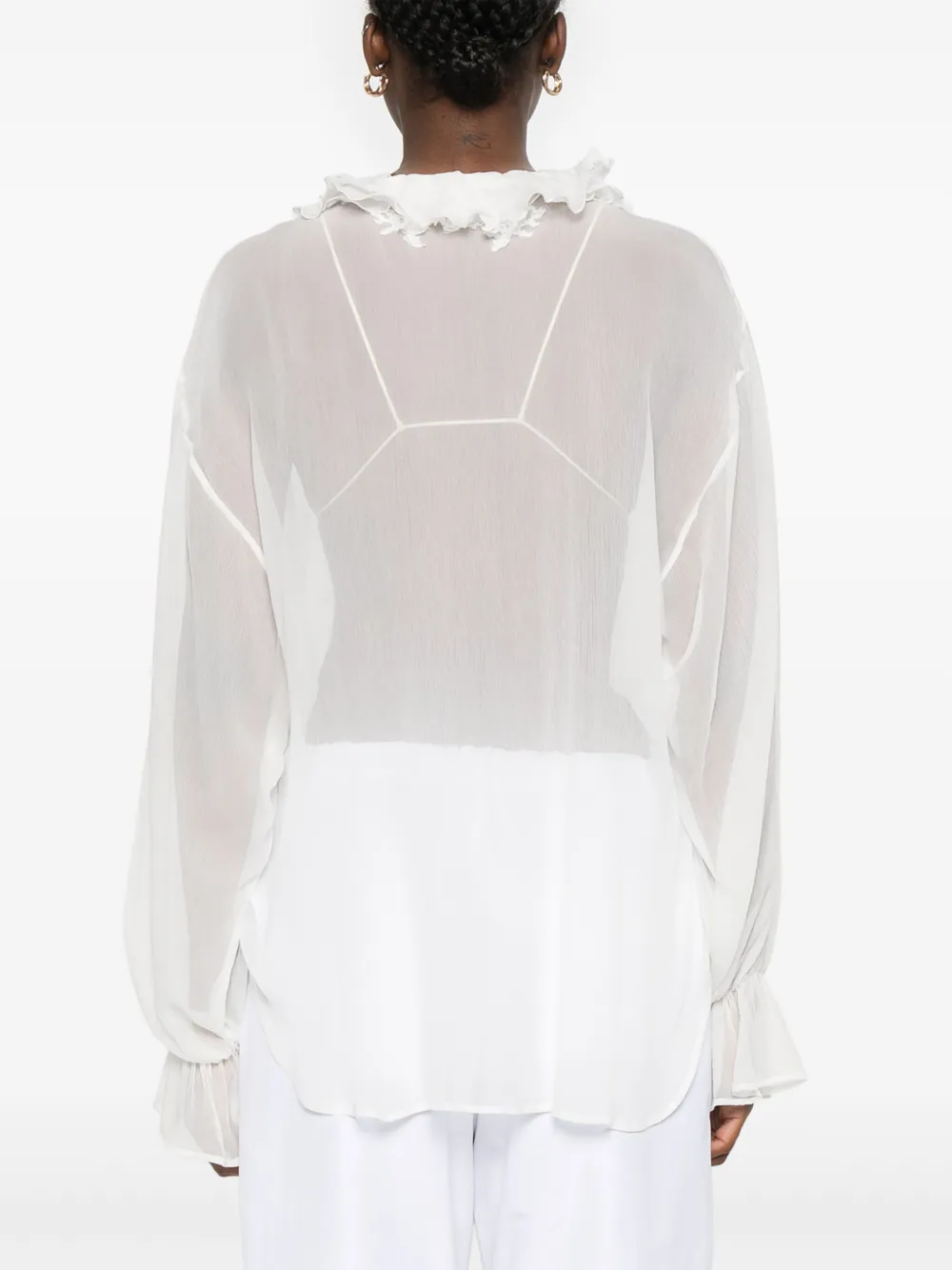 Ermanno Scervino Shirt met geborduurd kant Wit