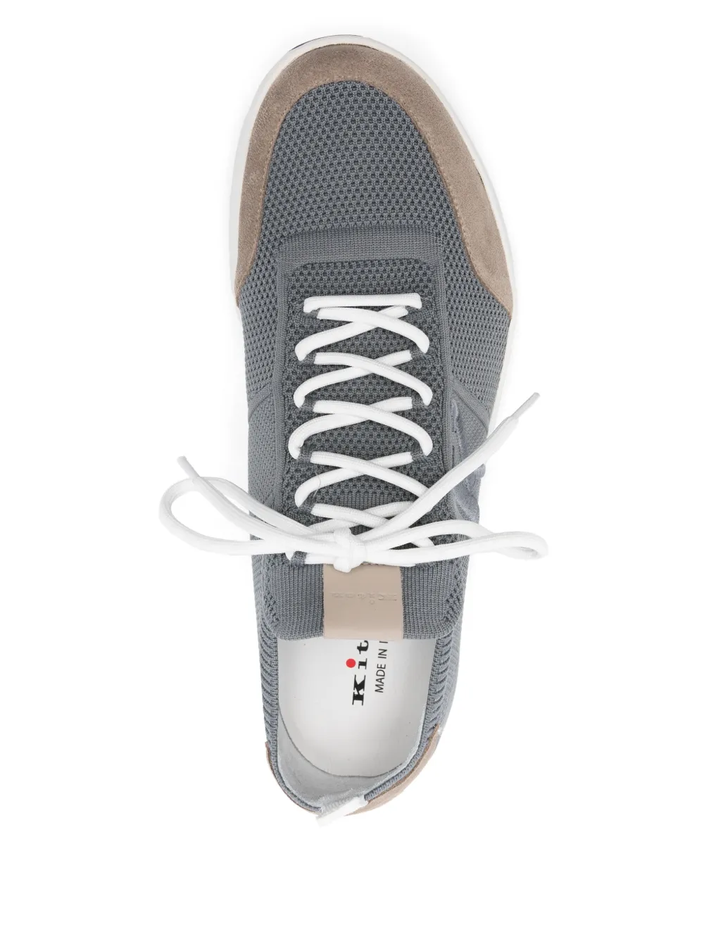 Kiton logo-embroidered sneakers Grey