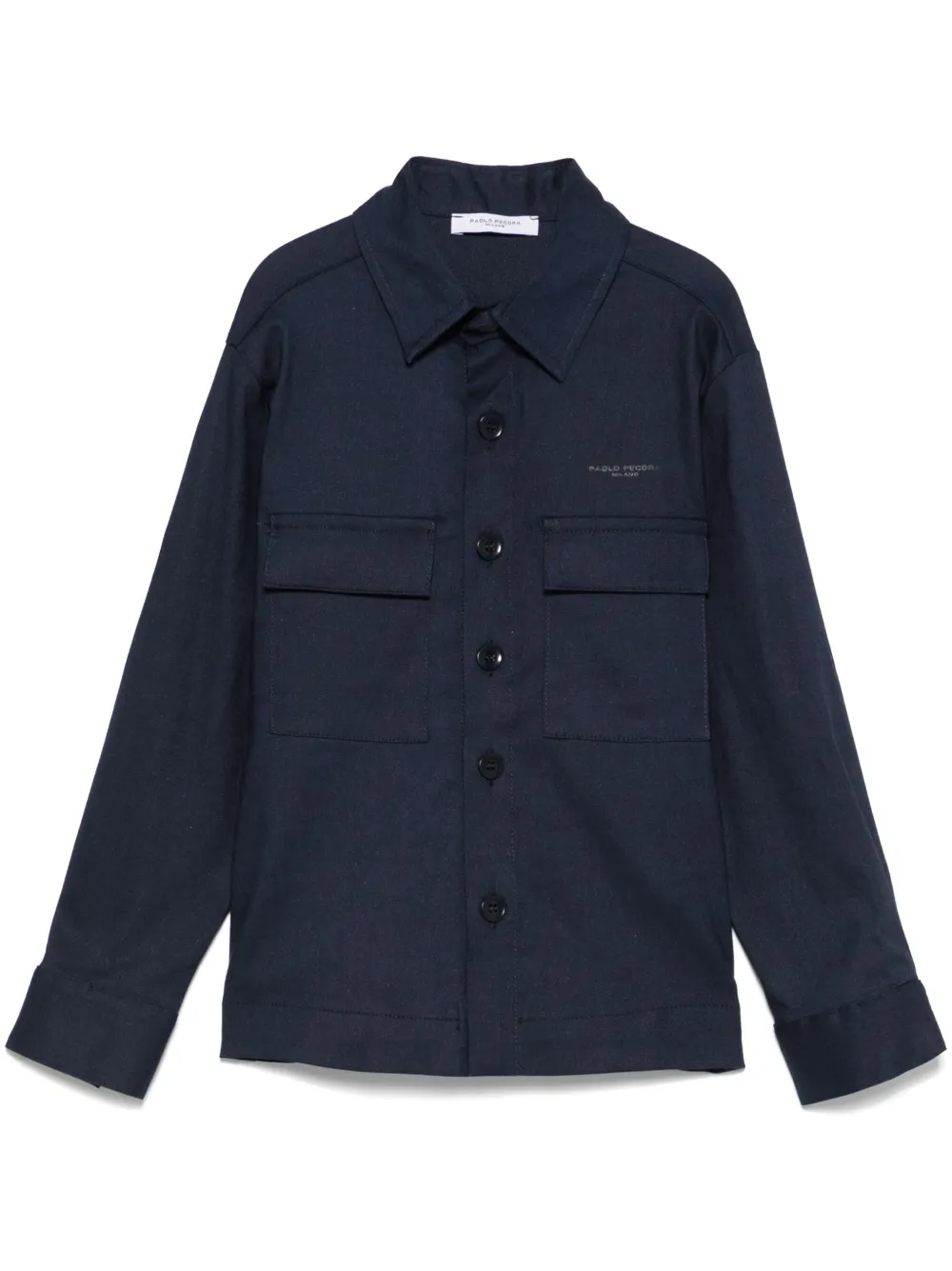 Paolo Pecora Logo-print Shirt In Blue