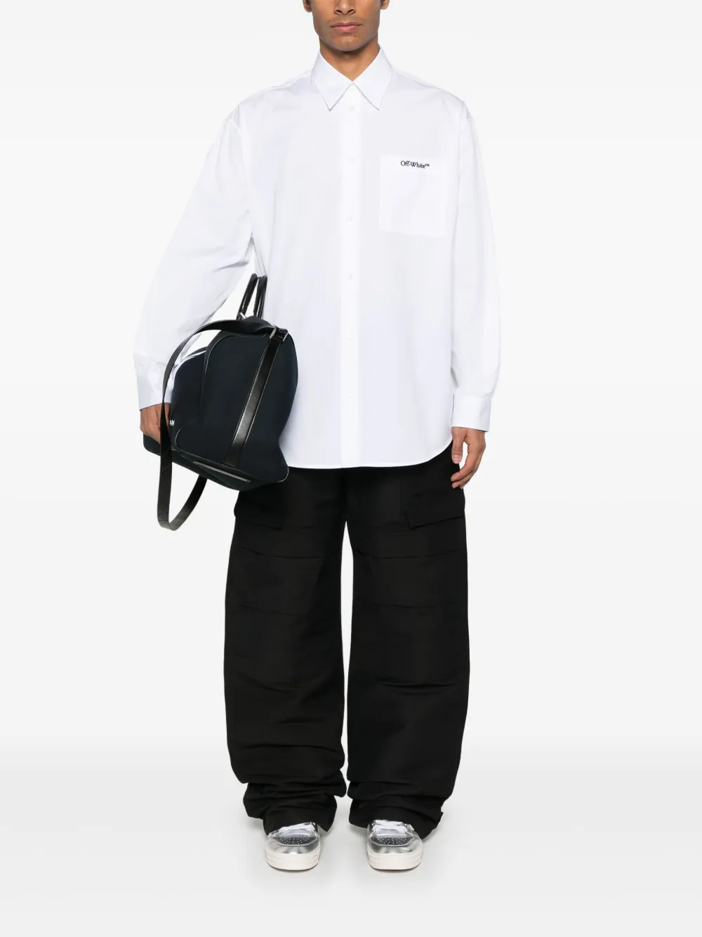 Off-White Overhemd met geborduurd logo - Wit