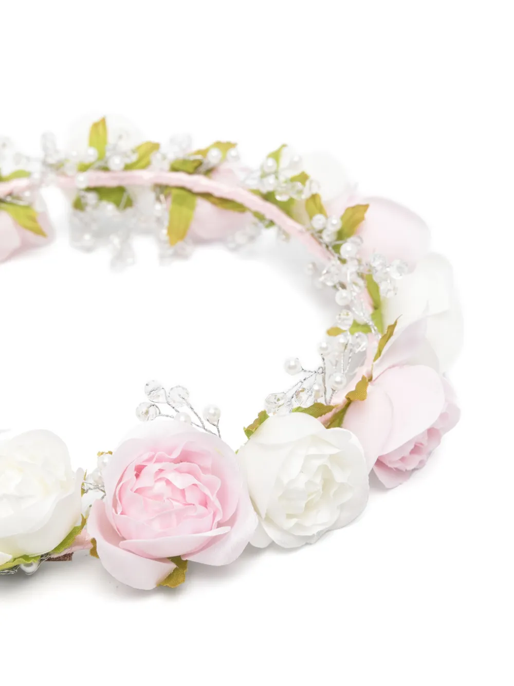 Monnalisa satin-ribbon flower crown - Var. uni