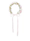 Monnalisa satin-ribbon flower crown - Var. uni