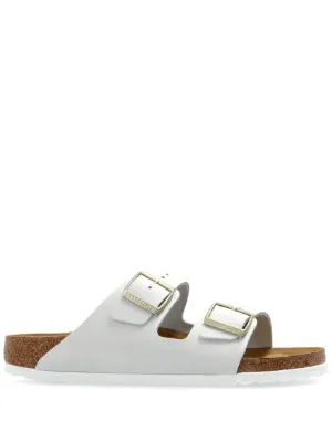 Birkenstock Zürich Suede slip-on Sandals | White | FARFETCH