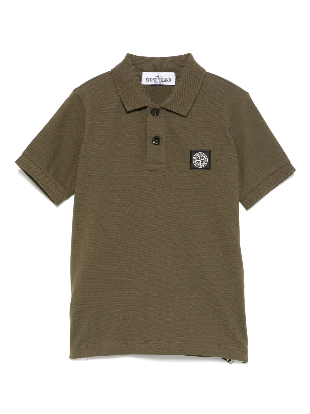 Stone Island Compass-patch Polo Shirt In Green