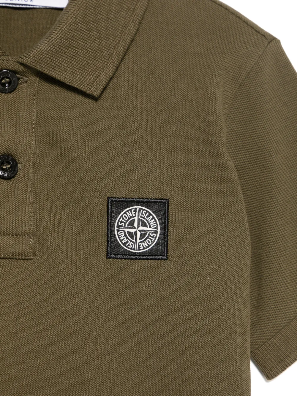 Stone Island Junior Poloshirt met patch Groen