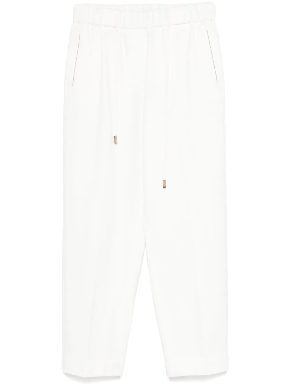 Peserico beaded trim-detail trousers | White | Image 1