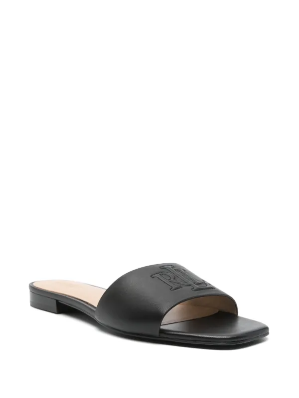 Lauren Ralph Lauren Everley Slides | Black | FARFETCH JO