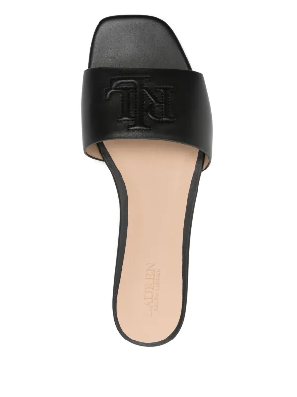 Lauren Ralph Lauren Everley Slides | Black | FARFETCH JO