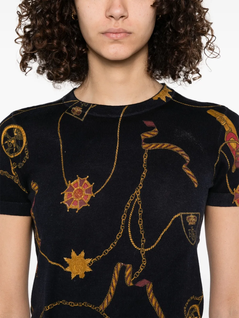 Shop Ralph Lauren Printed T-shirt In Blau