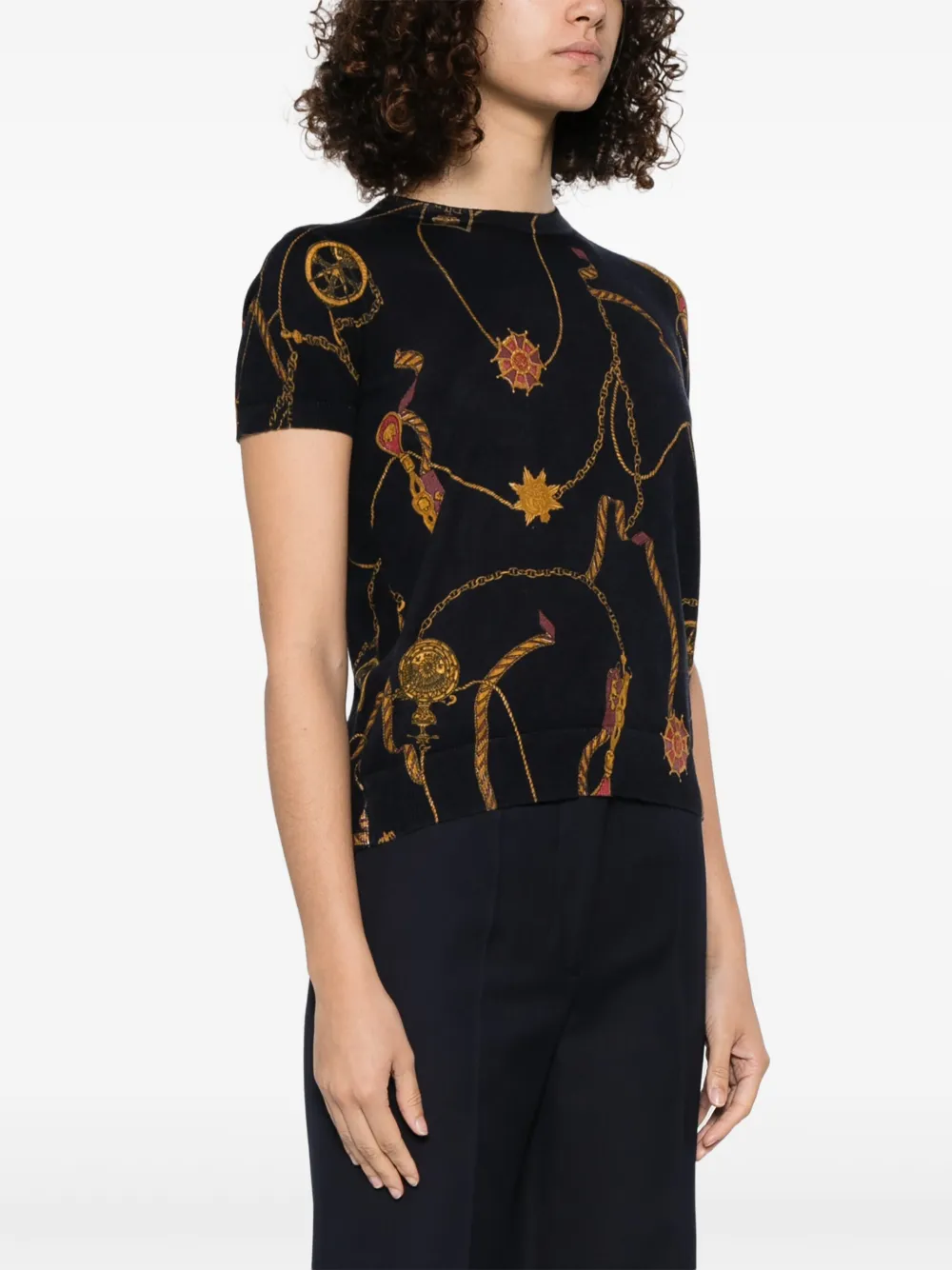 Shop Ralph Lauren Printed T-shirt In Blau
