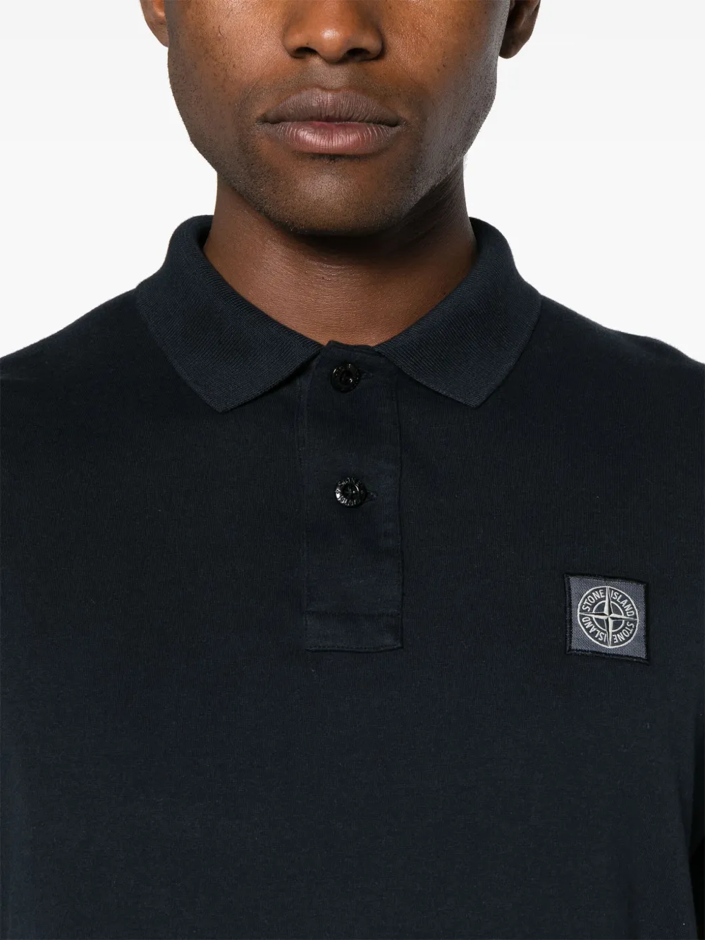 Stone Island Poloshirt met Compass-patroon Blauw