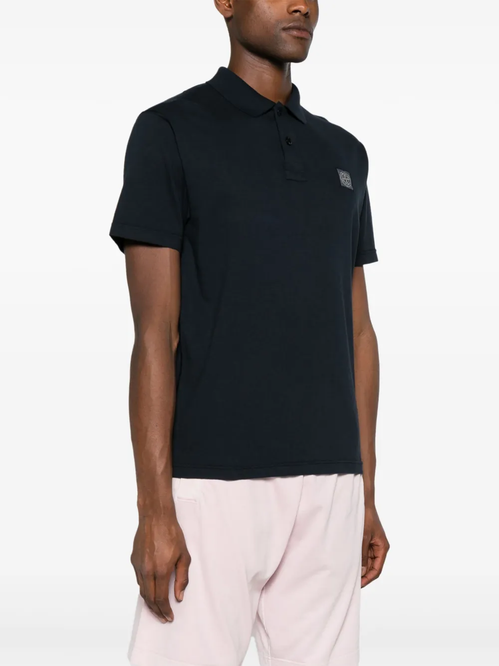 Stone Island Poloshirt met Compass-patroon Blauw