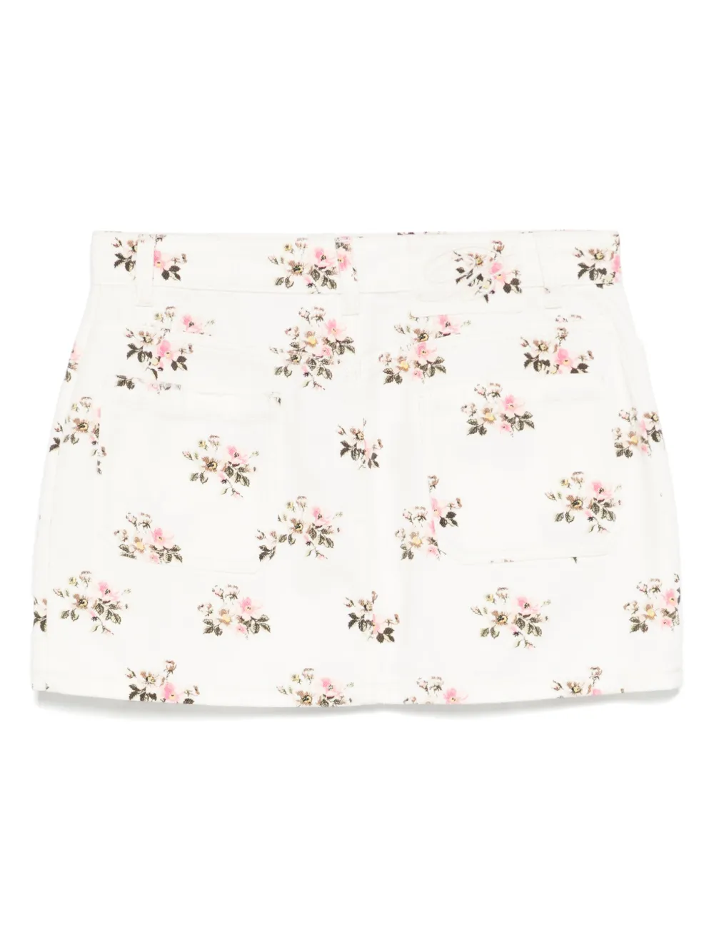 Blumarine floral-print mini skirt - Wit