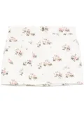 Blumarine floral-print mini skirt - White
