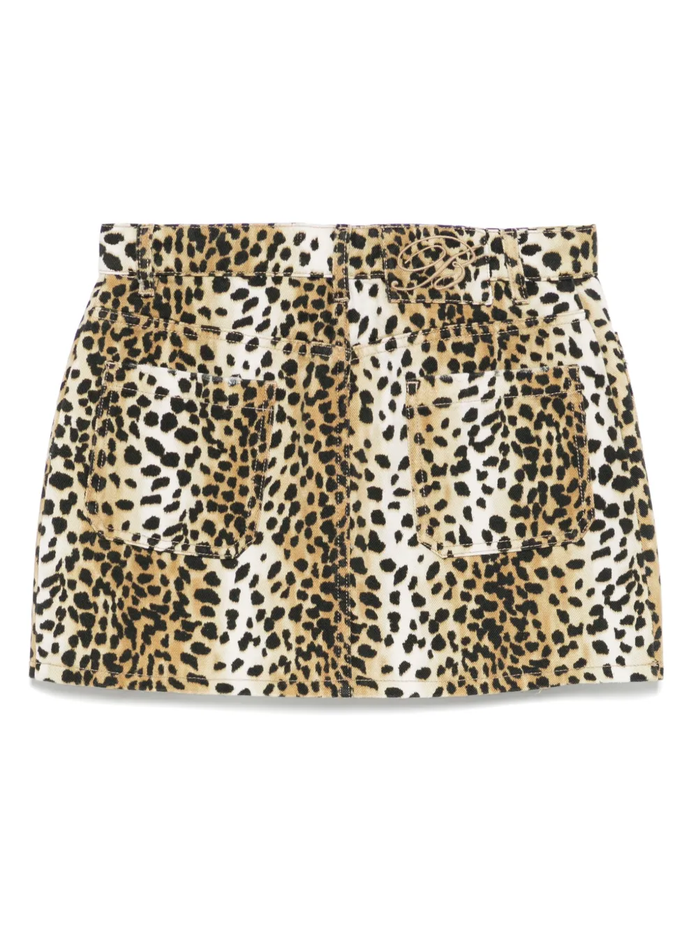 Blumarine leopard-print mini skirt - Zwart