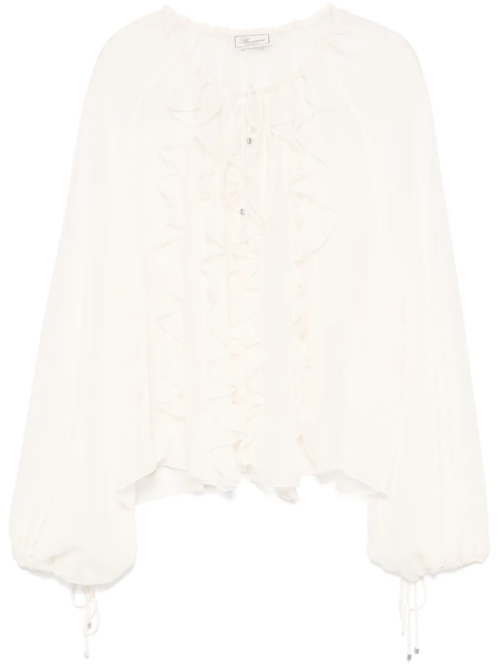 georgette ruffled blouse