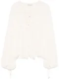 Blumarine georgette ruffled blouse - White