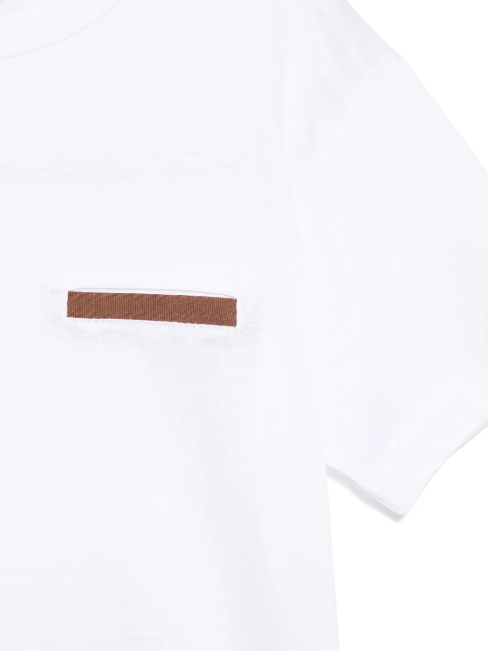 Paolo Pecora Kids T-shirt met imitatiezak Wit