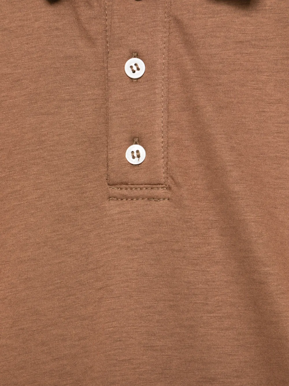 Paolo Pecora Kids Poloshirt met geborduurd logo Bruin