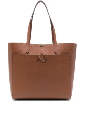 Lauren Ralph Lauren Medium Karly Leather Tote Bag | Brown | FARFETCH