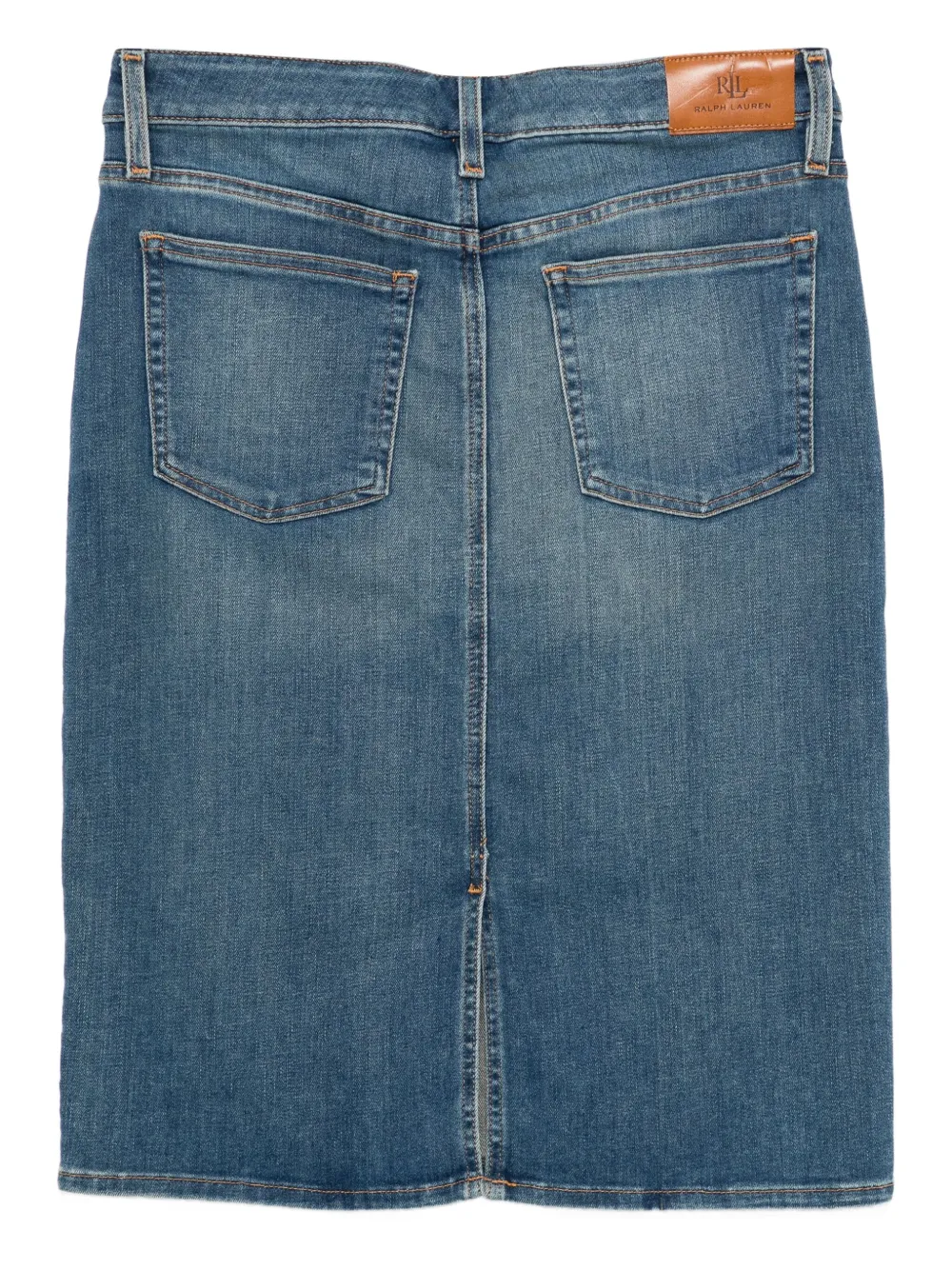 Lauren Ralph Lauren Daniela denim rok - Blauw