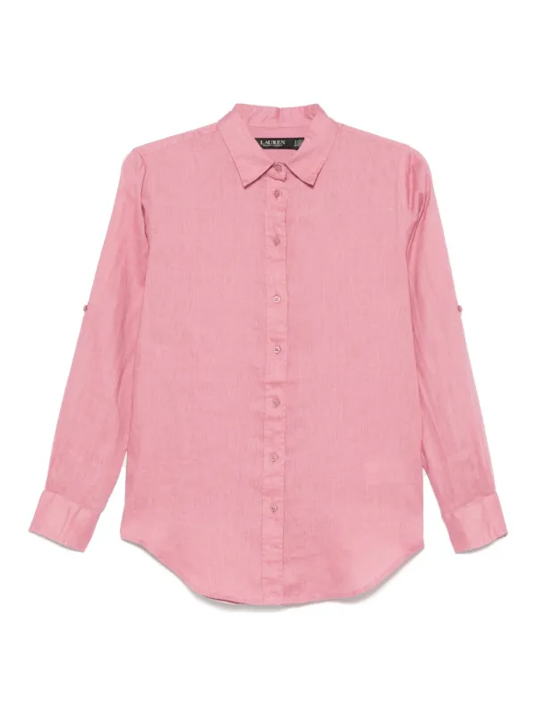 POLO Ralph Lauren　ピンクリネンシャツ Lauren Ralph Lauren リネンシャツ | ピンク | FARFETCH JP