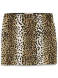 Blumarine leopard-print mini skirt - Black