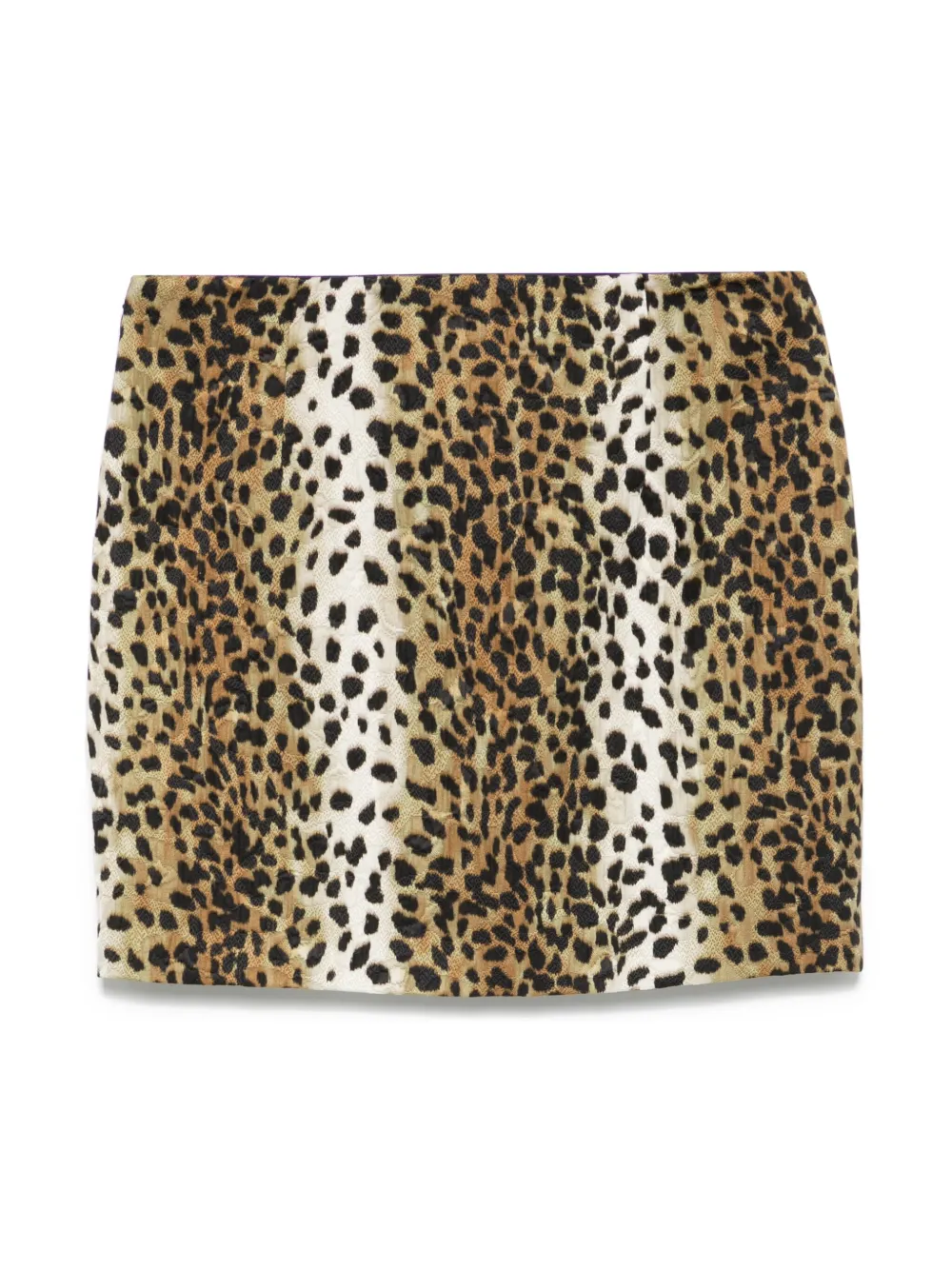 Blumarine leopard-print mini skirt - Zwart