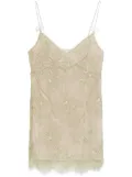 Blumarine corded-lace mini dress - Green