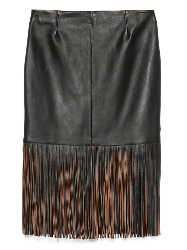 be Blumarine レザースカート Blumarine レザースカート | ブラック | FARFETCH JP