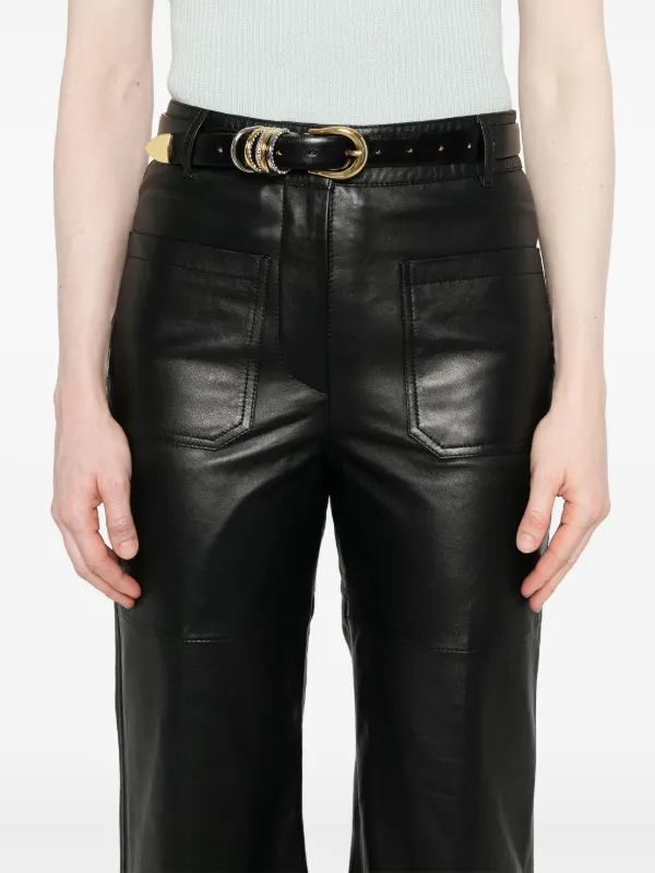 Victoria Beckham Leather Trousers | Black | FARFETCH