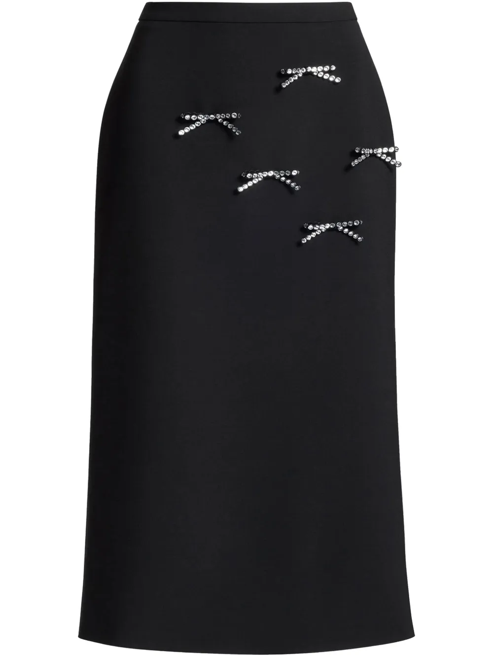 bow-detail midi skirt