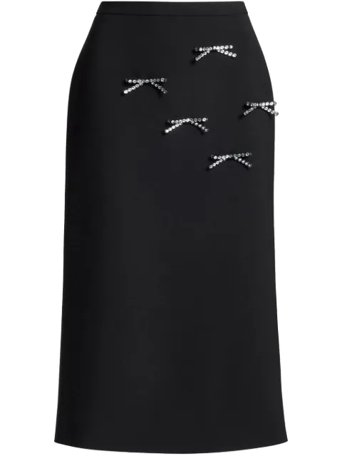 Elie Saab تنورة ميدي بزينة ربطة