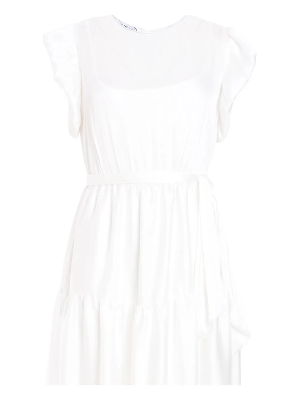 Baruni Aimee Satin Midi Dress In White