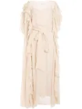 Baruni Ruffles detachable slip dress - Neutrals