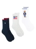 Polo Ralph Lauren intarsia-logo socks (pack of three) - White