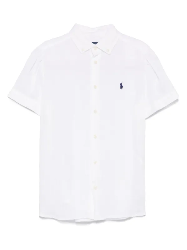 トップス Ralph Lauren linen shirt White 28305710_58969586_600.jpg